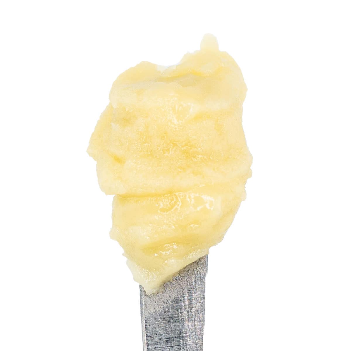 Close-up of THCa hash burger from White Label Exotics, showcasing its texture and quality.