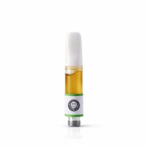 THCa vape cartridge for cannabis concentrates with white label design.
