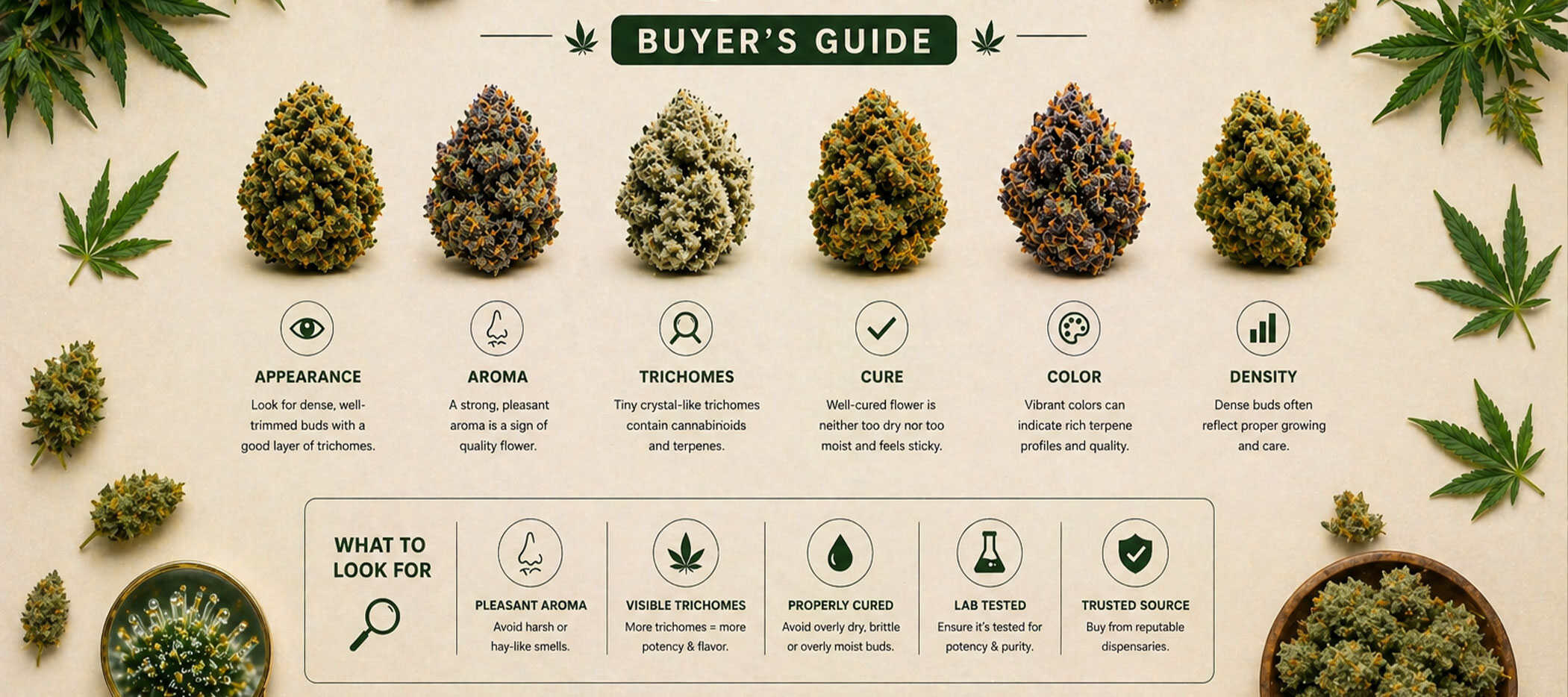 How to Spot Quality THCa Flower: A Buyer's Guide — premium hemp flower with visible trichome density