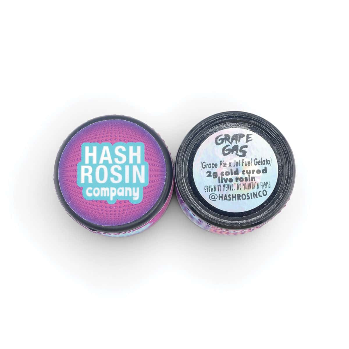 White Label Grape Gas THCa with Hash Rosin company logo.