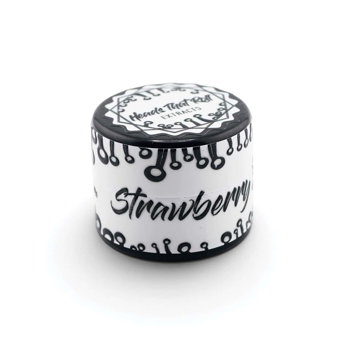 THCa product container with strawberry flavor label from White Label Exotics.